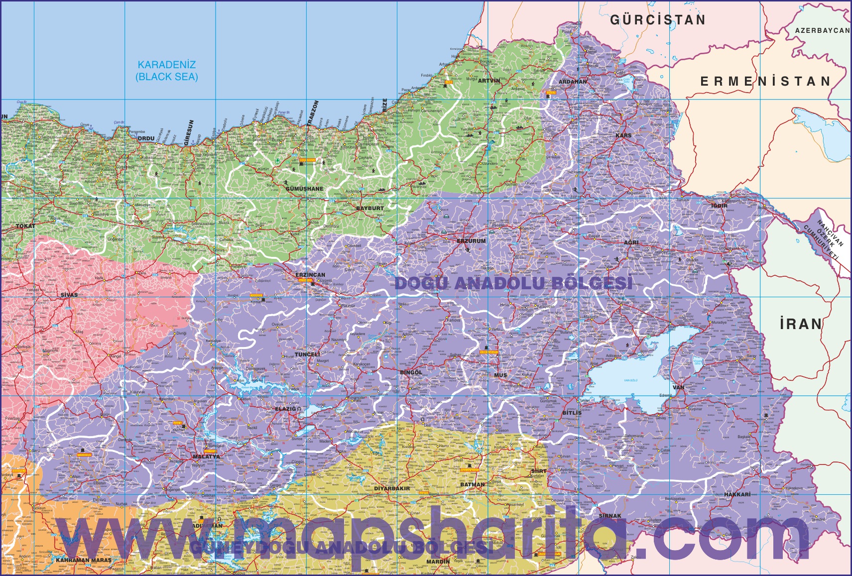 DOĞU ANADOLU BÖLGESİ HARİTASI RESMİ DOĞU ANADOLU BÖLGESİ HARİTASI RESMİ