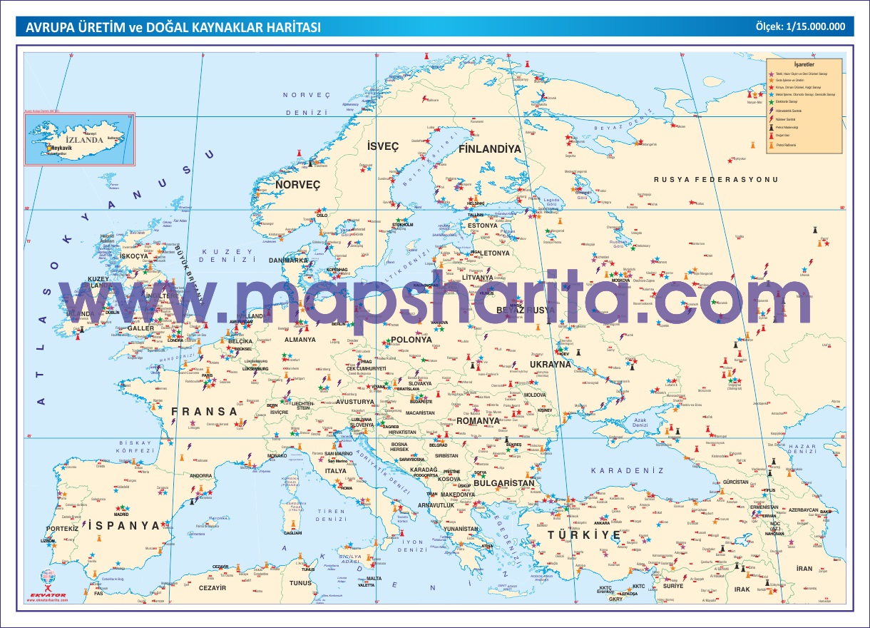 AVRUPA ÜRETİM VE DOĞAL KAYNAKLAR HARİTASI