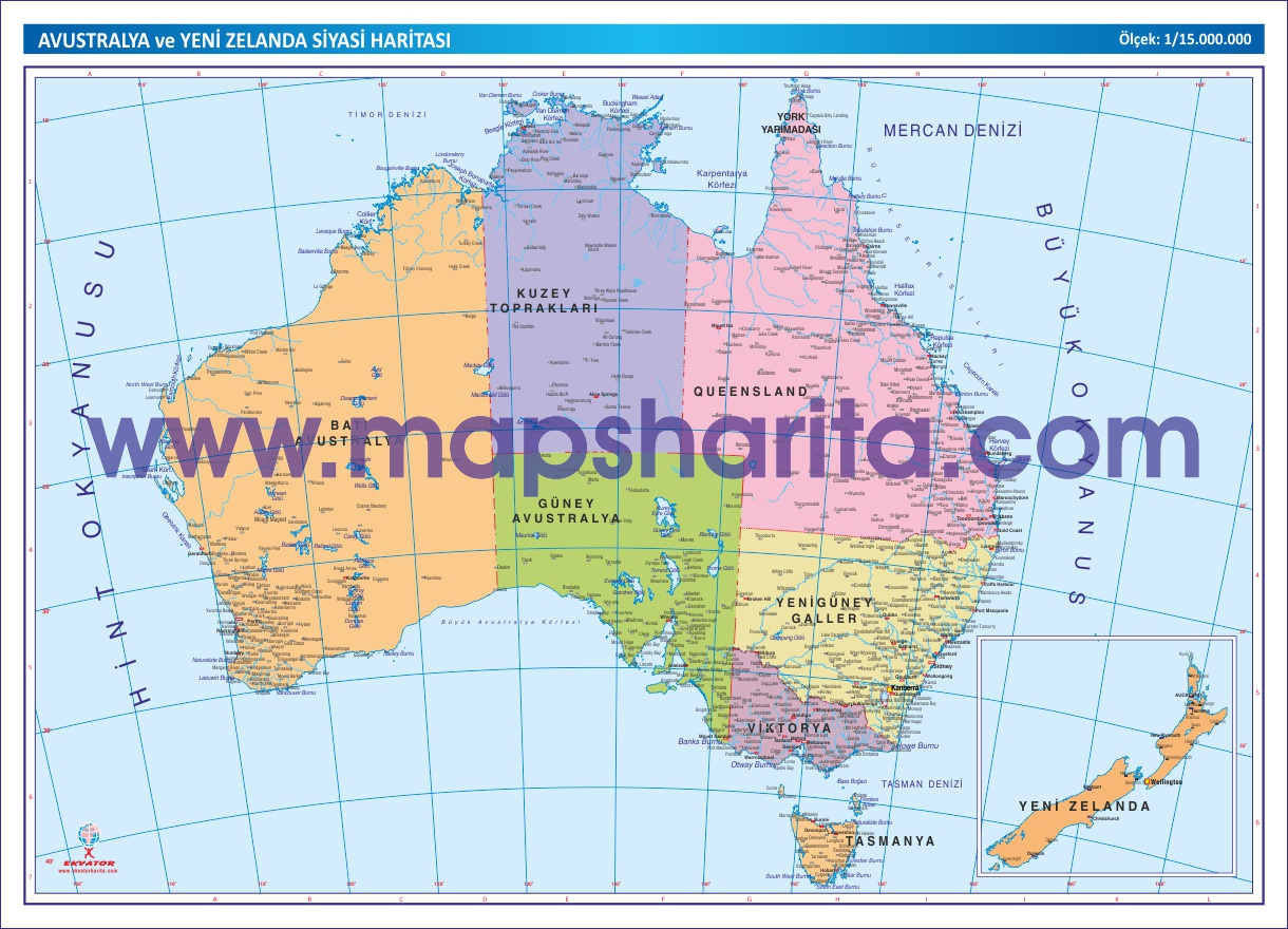 AVUSTRALYA VE YENİ ZELANDA SİYASİ HARİTASI