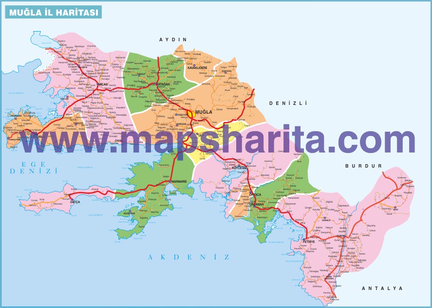 BODRUM İLÇELER HARİTASI BODRUM İLÇELER HARİTASI