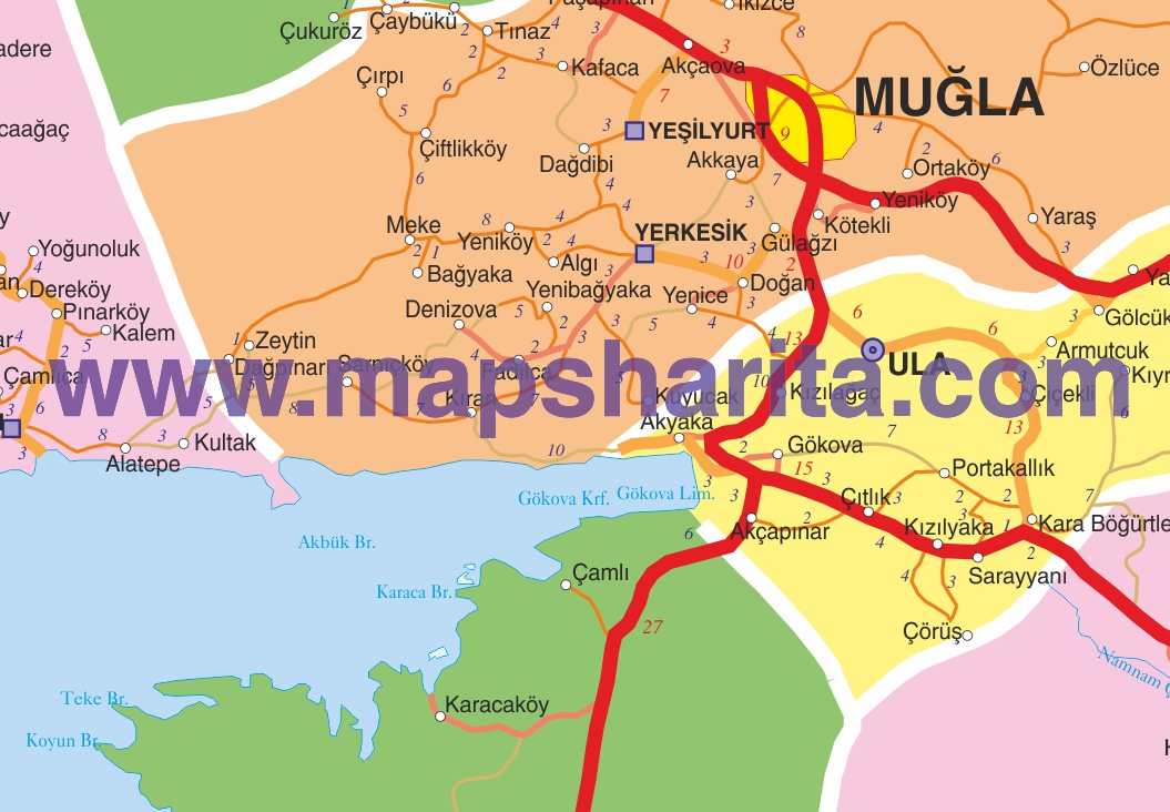 BODRUM İLÇELER HARİTASI BODRUM İLÇELER HARİTASI