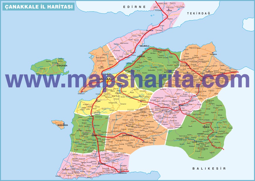 ÇANAKKALE HARİTASI VEKTÖREL ÇANAKKALE HARİTASI VEKTÖREL