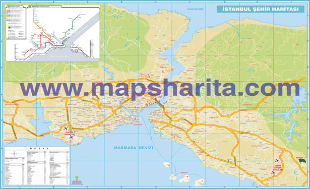 DETAYLI İSTANBUL HARİTASI