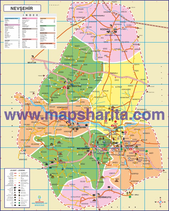 DETAYLI NEVŞEHİR HARİTASI