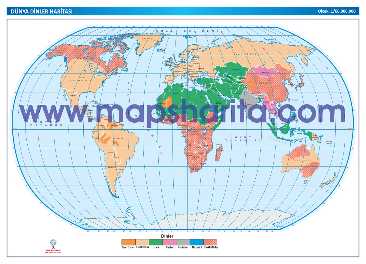 DÜNYA DİNLER HARİTASI 