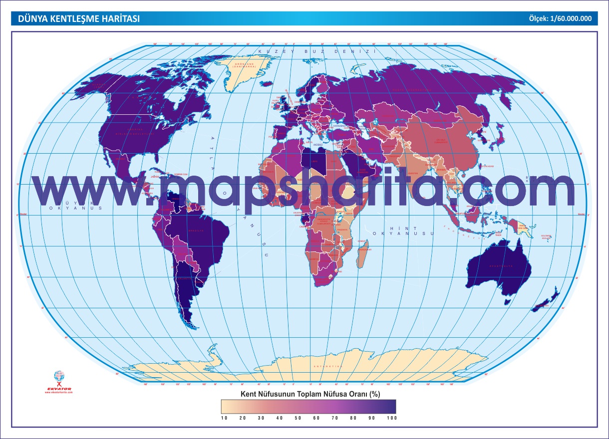DÜNYA KENTLEŞME HARİTASI 