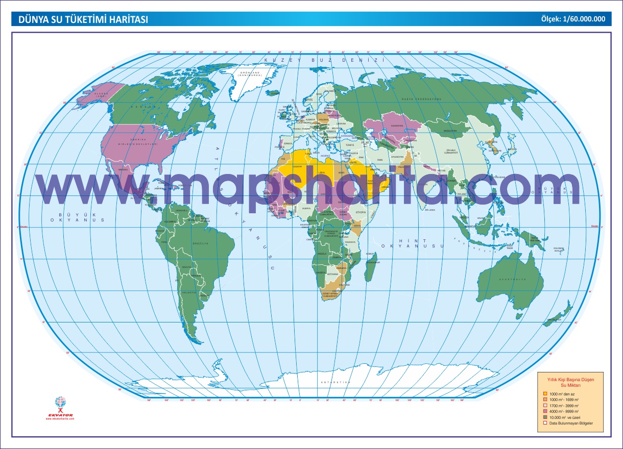 DÜNYA SU TÜKETİMİ HARİTASI 