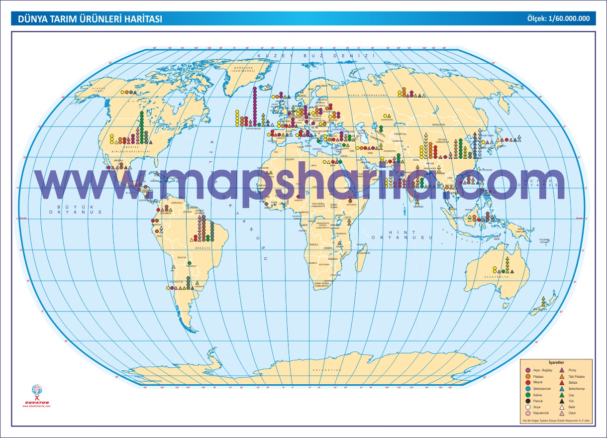DÜNYA TARIM ÜRÜNLERİ HARİTASI 