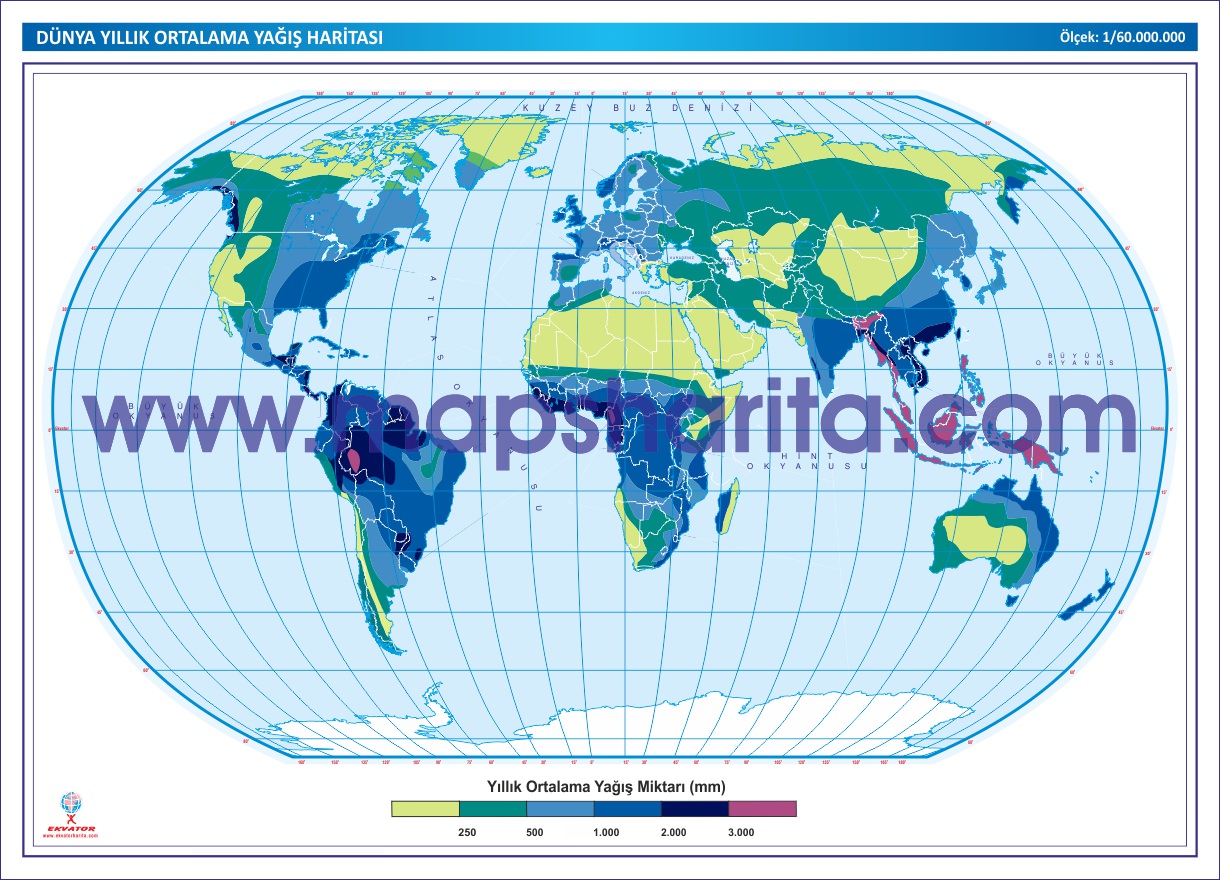 DÜNYA YAĞIŞ HARİTASI 