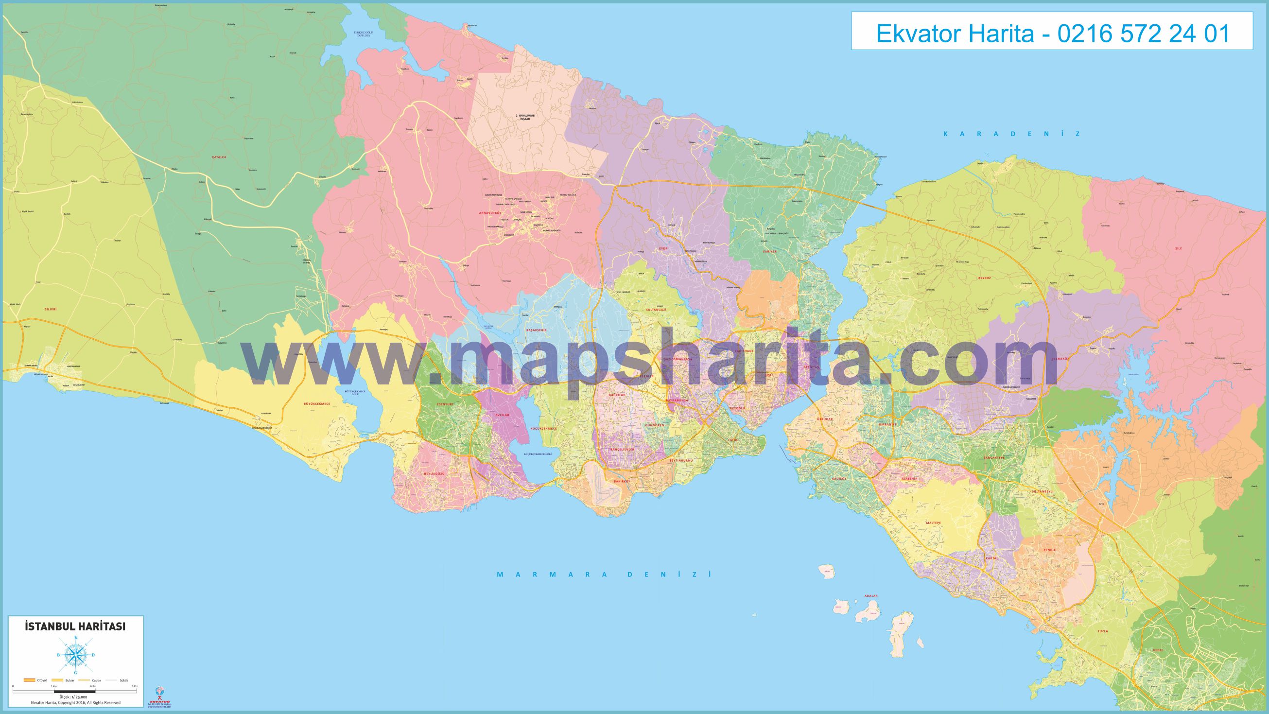 İSTANBUL HARİTASI VE İLÇELERİ İSTANBUL HARİTASI VE İLÇELERİ