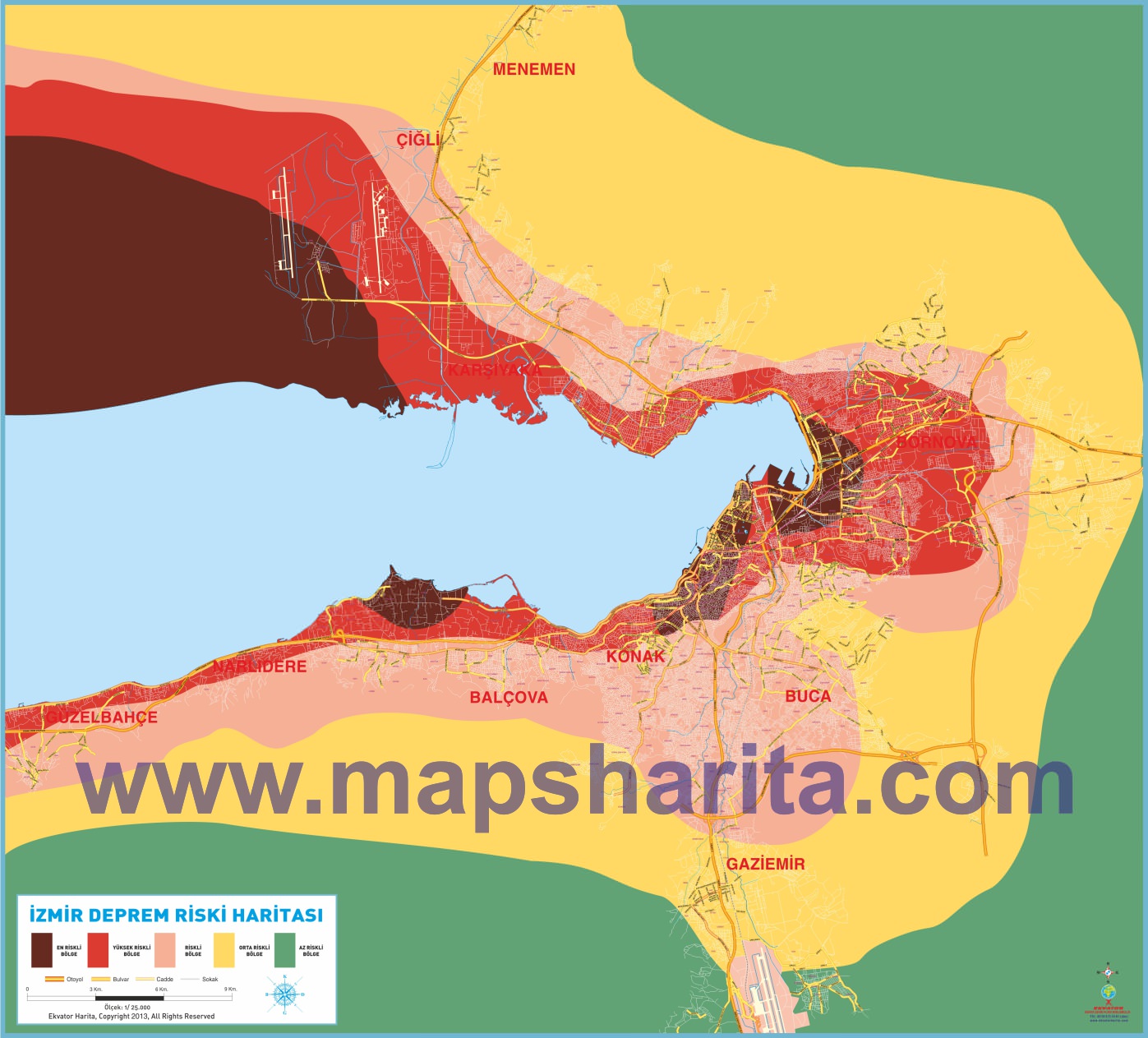 İZMİR DEPREM BÖLGELERİ HARİTASI