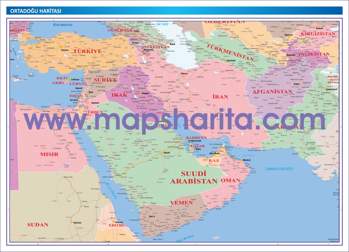 ORTA DOĞU SİYASİ HARİTASI ORTA DOĞU SİYASİ HARİTASI