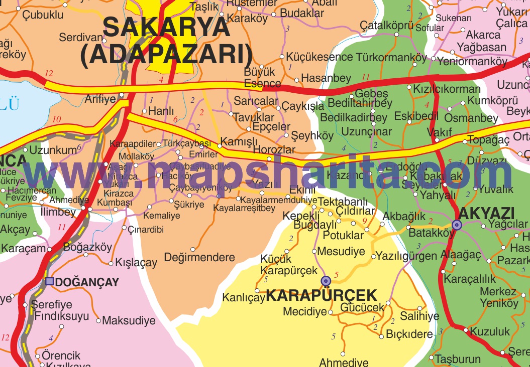 SAKARYA İL HARİTASI