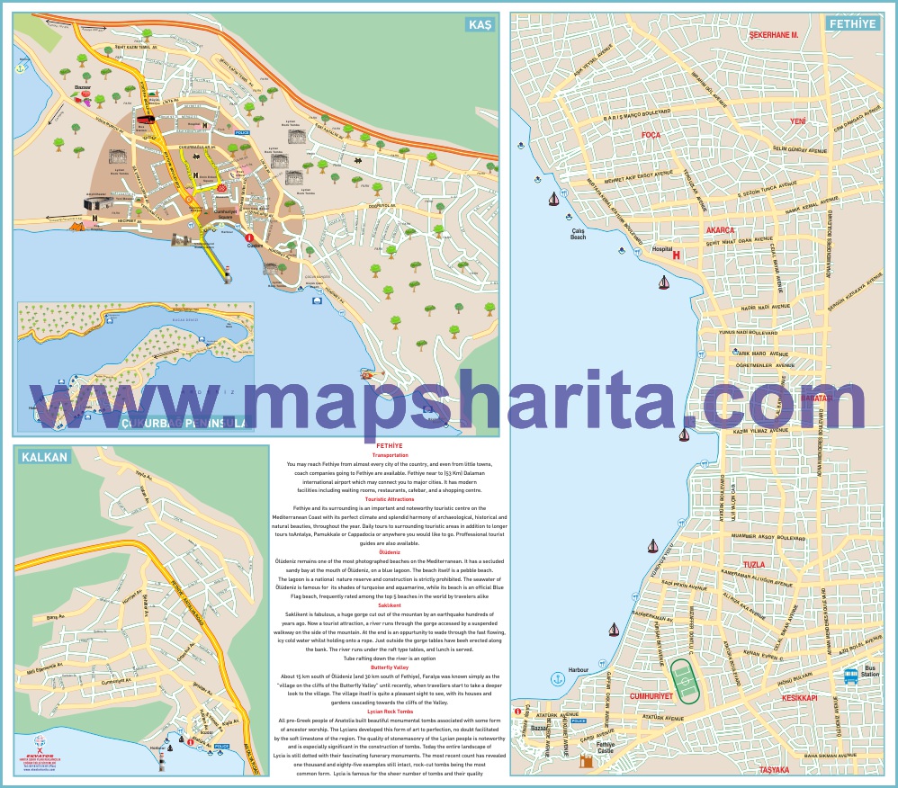 TURİSTİK FETHİYE HARİTASI