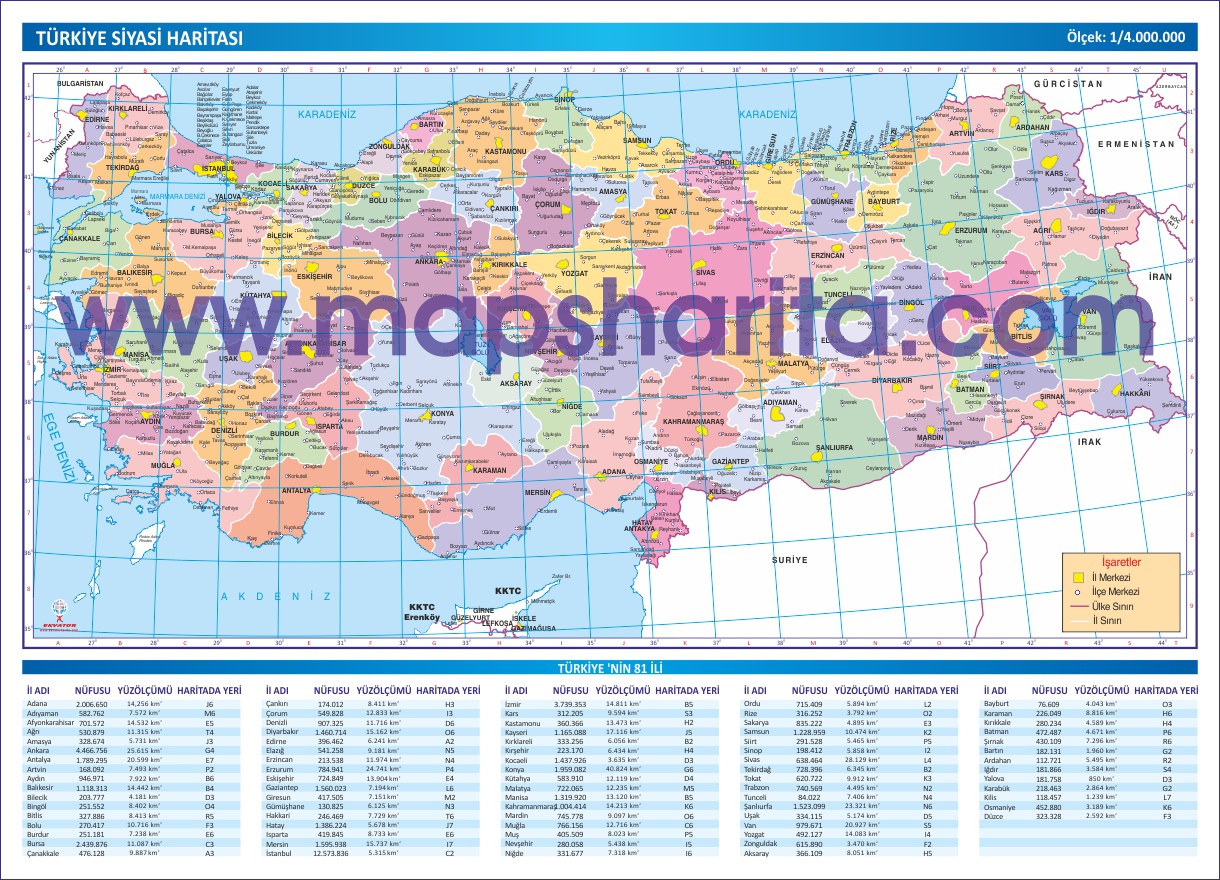 TÜRKİYE SİYASİ HARİTASI